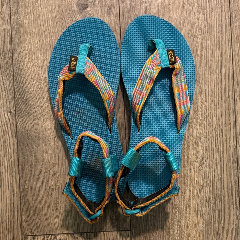 Teva Blue and Multicolor Sandals